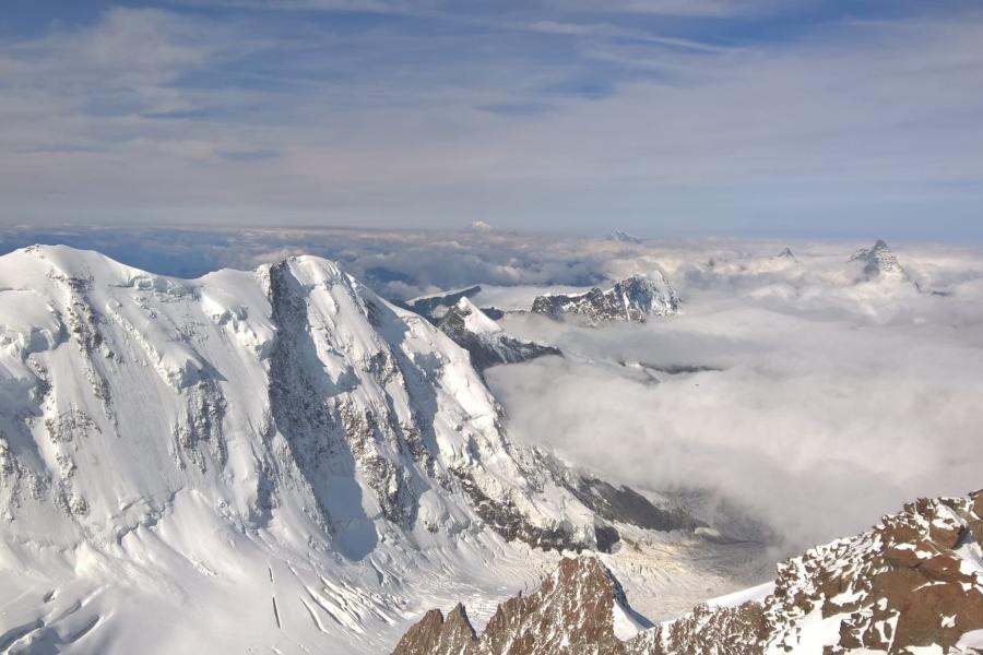 Le sommet du Mont Rose : la Pointe Dufour