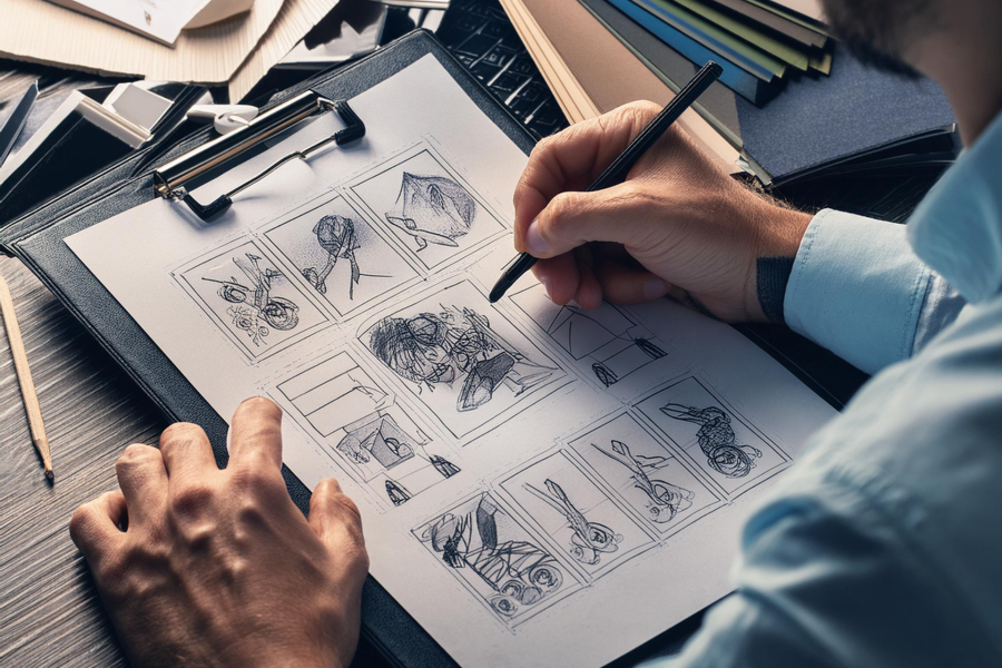 fumettista al lavoro  Reflet parfait: comment naît un roman graphique